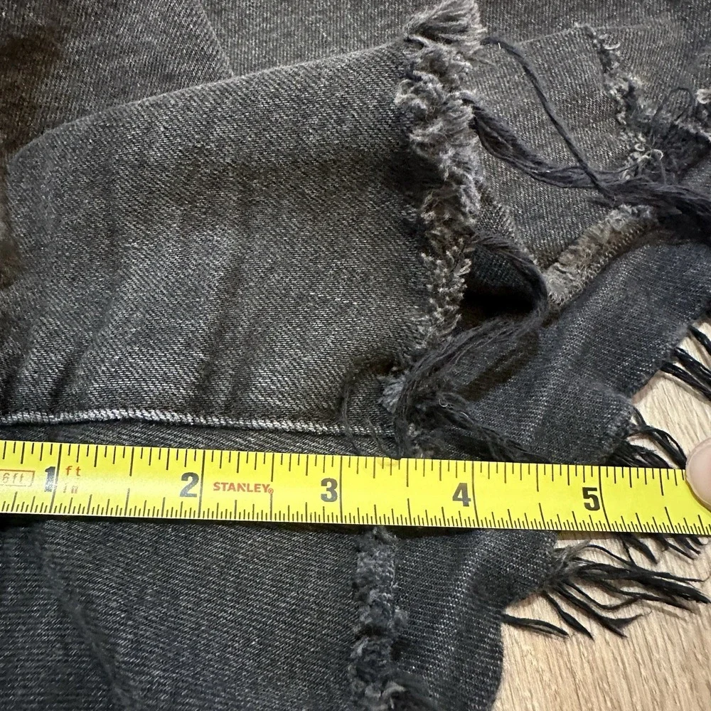 Paige Dani Short - Dark Raven Destructed Size 29 Women's Wester High Rise - Picture 5 of 6